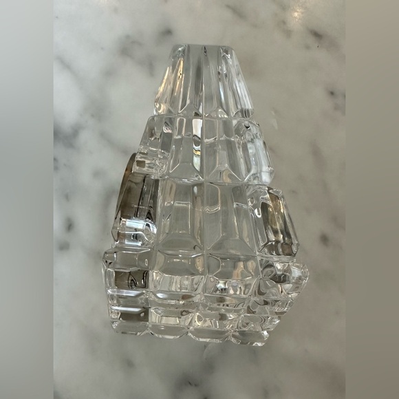 Waterford Cut Crystal Obelisk Pyramid Desk Clock - VINTAGE - Picture 10 of 15